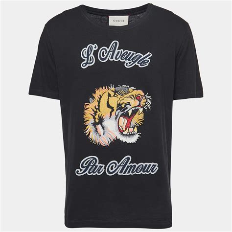 gucci black tee shirt for women|t shirt amour gucci.